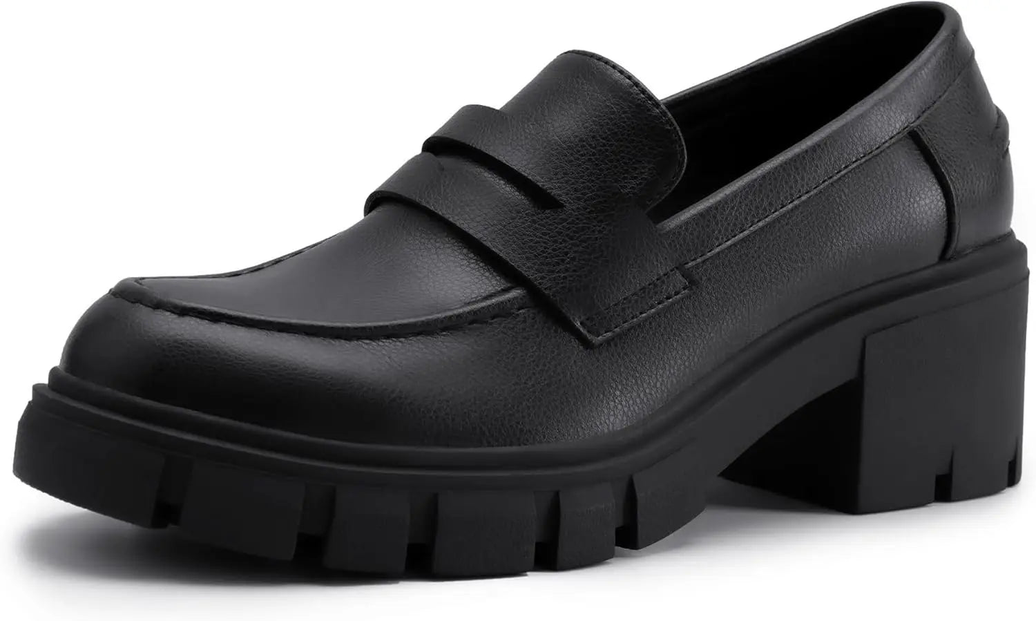 Women's Platform Chunky Loafers Comfortable Slip on Lug Sole - The Kings Lots