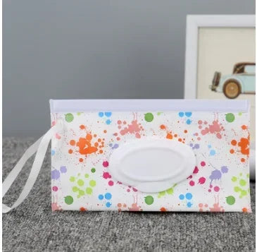 EVA Baby Wet Wipe Pouch Cute Snap-Strap Refillable Wet Wipes Bag Flip Cover Tissue Box Outdoor Useful Baby Stroller Accessory