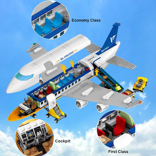 HOGOKIDS Airplane Building Set with LED for Kids Age 6+ - The Kings Lots