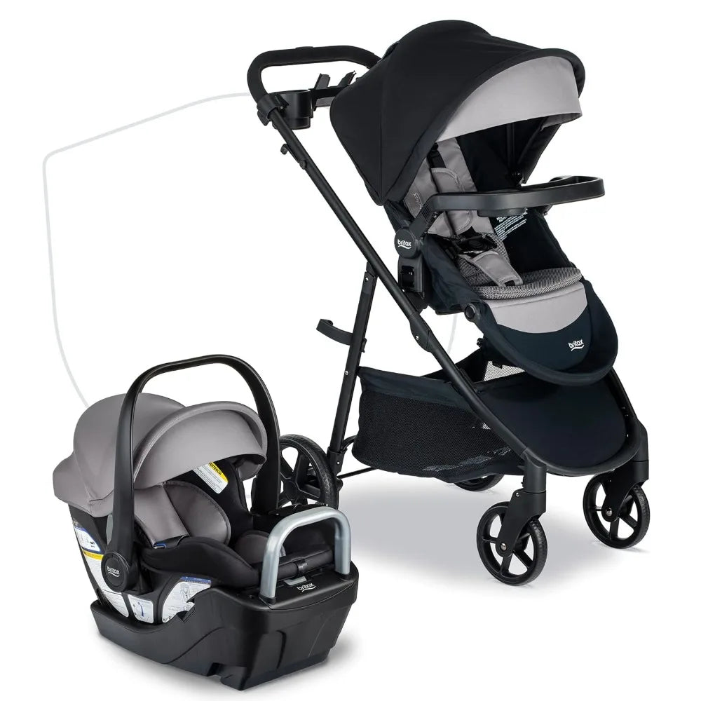 Willow Brook S+ Baby Travel System, Infant Car Seat and Stroller Combo with Alpine Base, ClickTight Technology