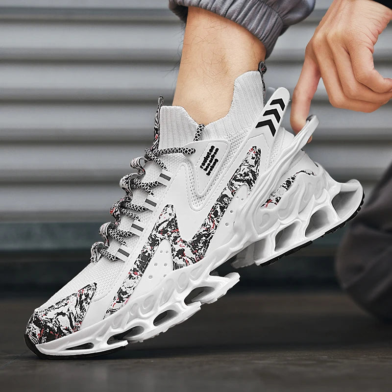 Men's Running Shoes Blade Non Slip Fashion Sneakers Breathable - The Kings Lots