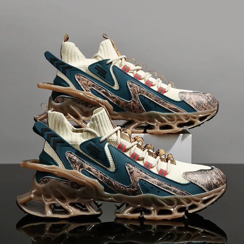 Men's Running Shoes Blade Non Slip Fashion Sneakers Breathable - The Kings Lots