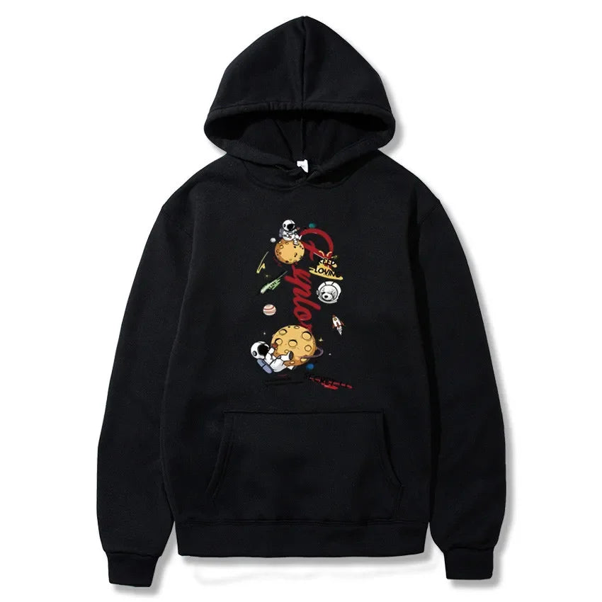 New York Print Hoodies Men Women Spring Autumn Loose Fleece Sweatshirts Harajuku Hooded Tops Sport Clothing - The Kings Lots
