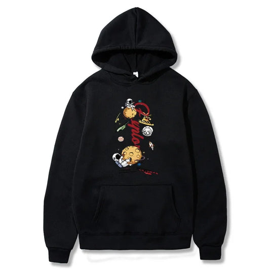 New York Print Hoodies Men Women Spring Autumn Loose Fleece Sweatshirts Harajuku Hooded Tops Sport Clothing - The Kings Lots