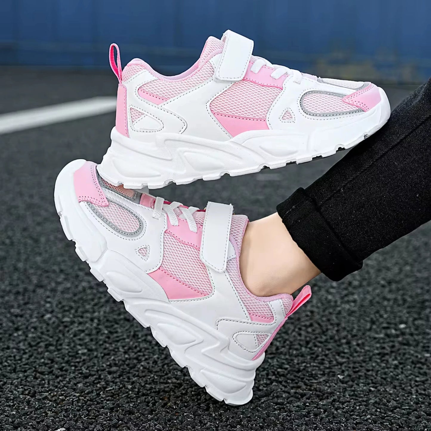 Children's Outdoor Sports Anti Slip Round Toe Mesh Shoes - The Kings Lots