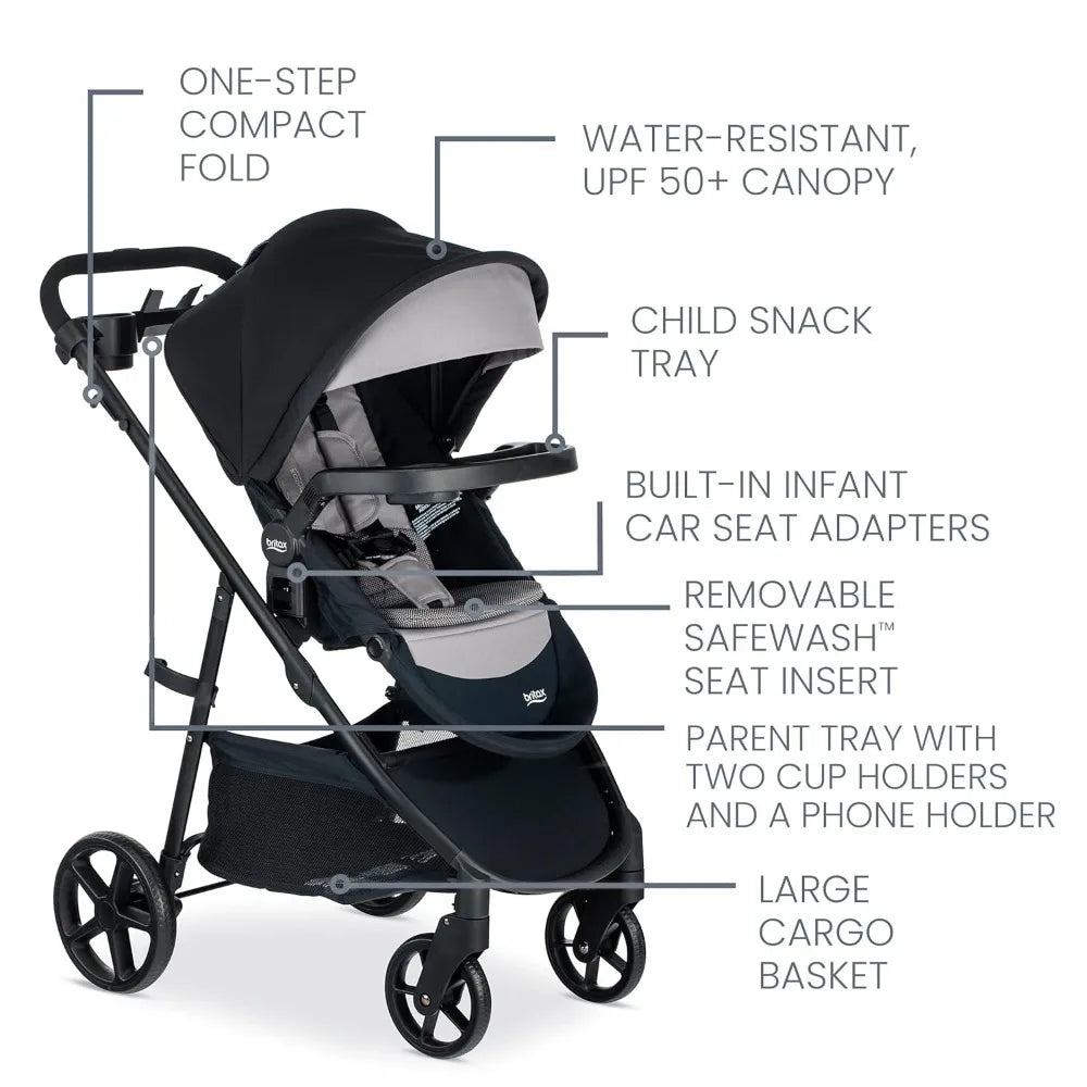 Willow Brook S+ Baby Travel System, Infant Car Seat and Stroller Combo with Alpine Base, ClickTight Technology