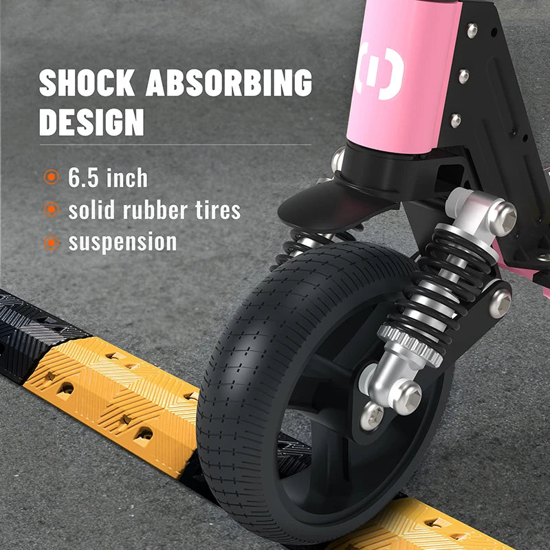 New Version S5 Kids Electric Scooter 24V/2.5Ah Battery 130W Motor Max Speed 14km/h with Suspension 6.5 Inch Tires Max Rang 8KM - The Kings Lots