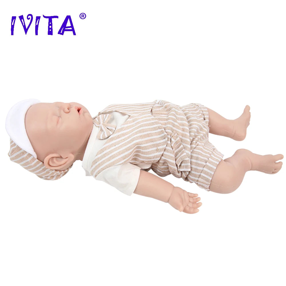 IVITA WB1528 43cm Silicone Reborn Baby Doll Male Gift - The Kings Lots