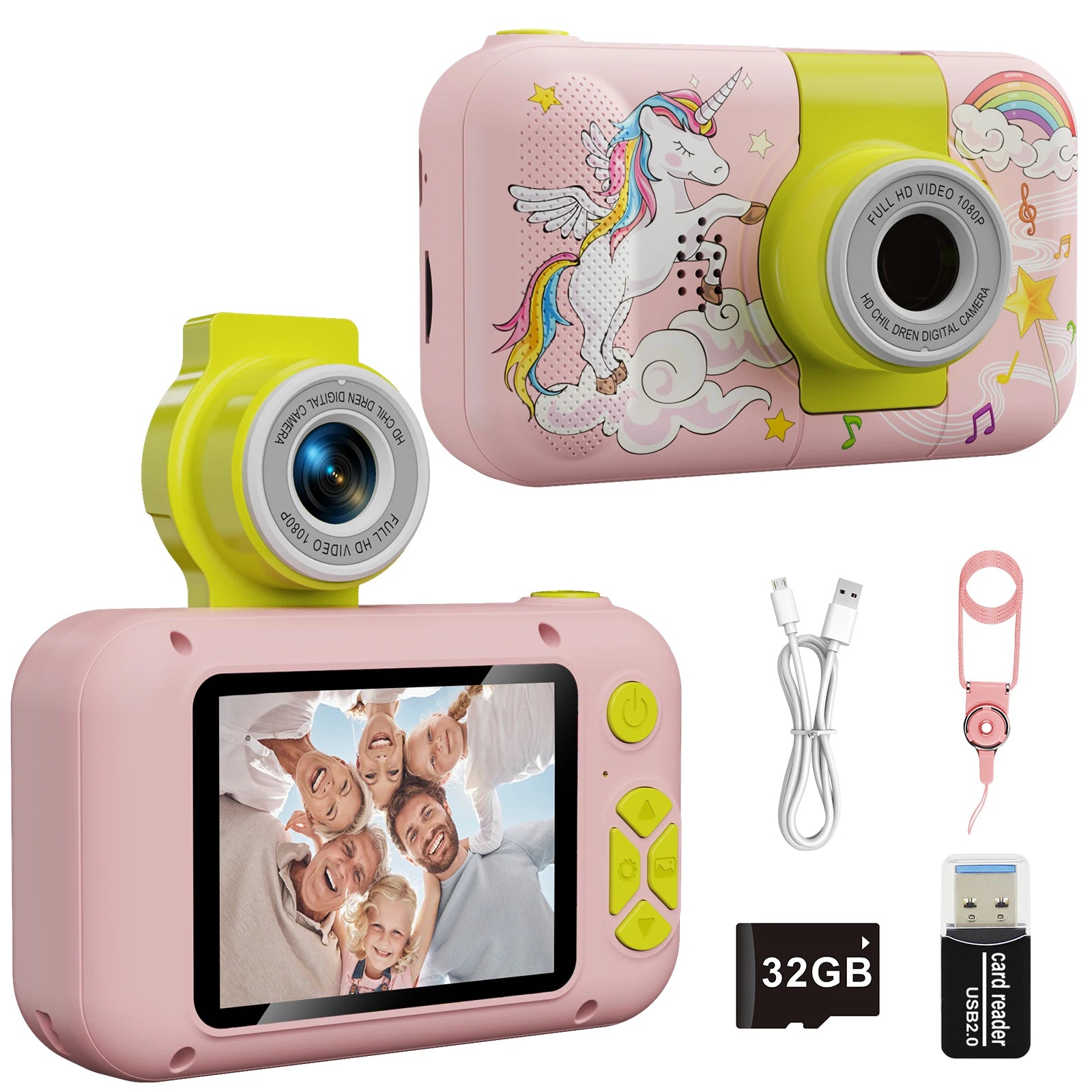Kids Camera ARNSSIEN 180° Flip Lens Digital Camera for Kids - The Kings Lots