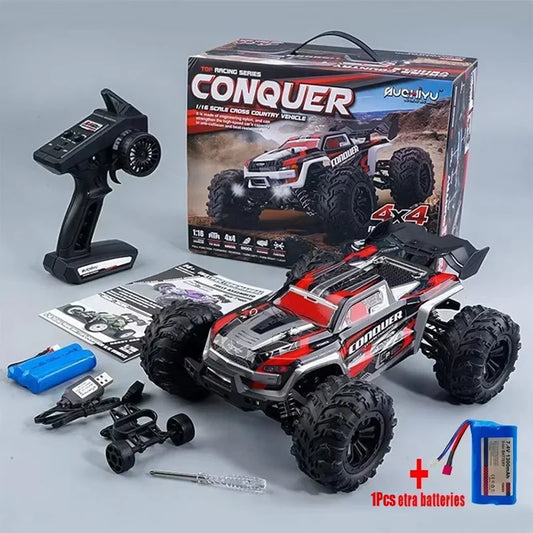 WLtoys 1:16 Scale Large RC Car 50km/h High Speed 4WD Toy - The Kings Lots