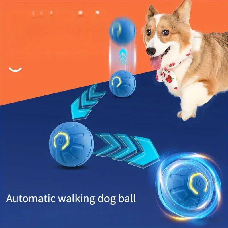1-10PCS Smart Dog Toy Ball Electronic Interactive Pet Toy Moving Ball USB Automatic Moving Bounce Suitable for Puppy Gift - The Kings Lots