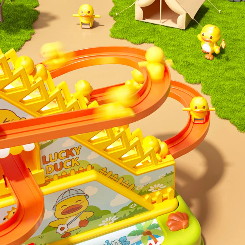 Duck Stairs Climbing Kids Toys Electric Duck Track Slide - The Kings Lots