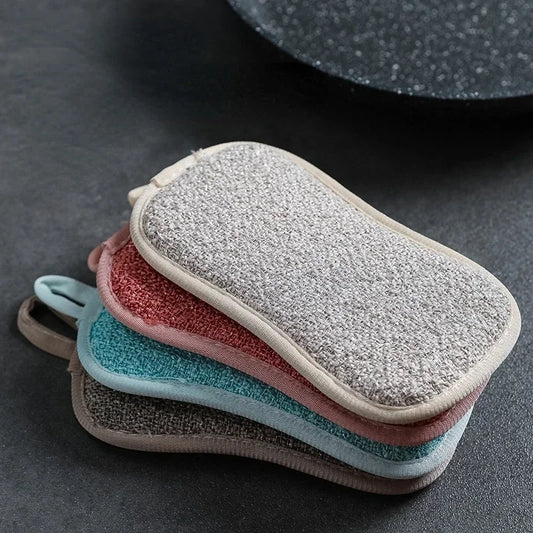 Dishwashing Sponge Block Kitchen Non-stick Oil Brush Pad