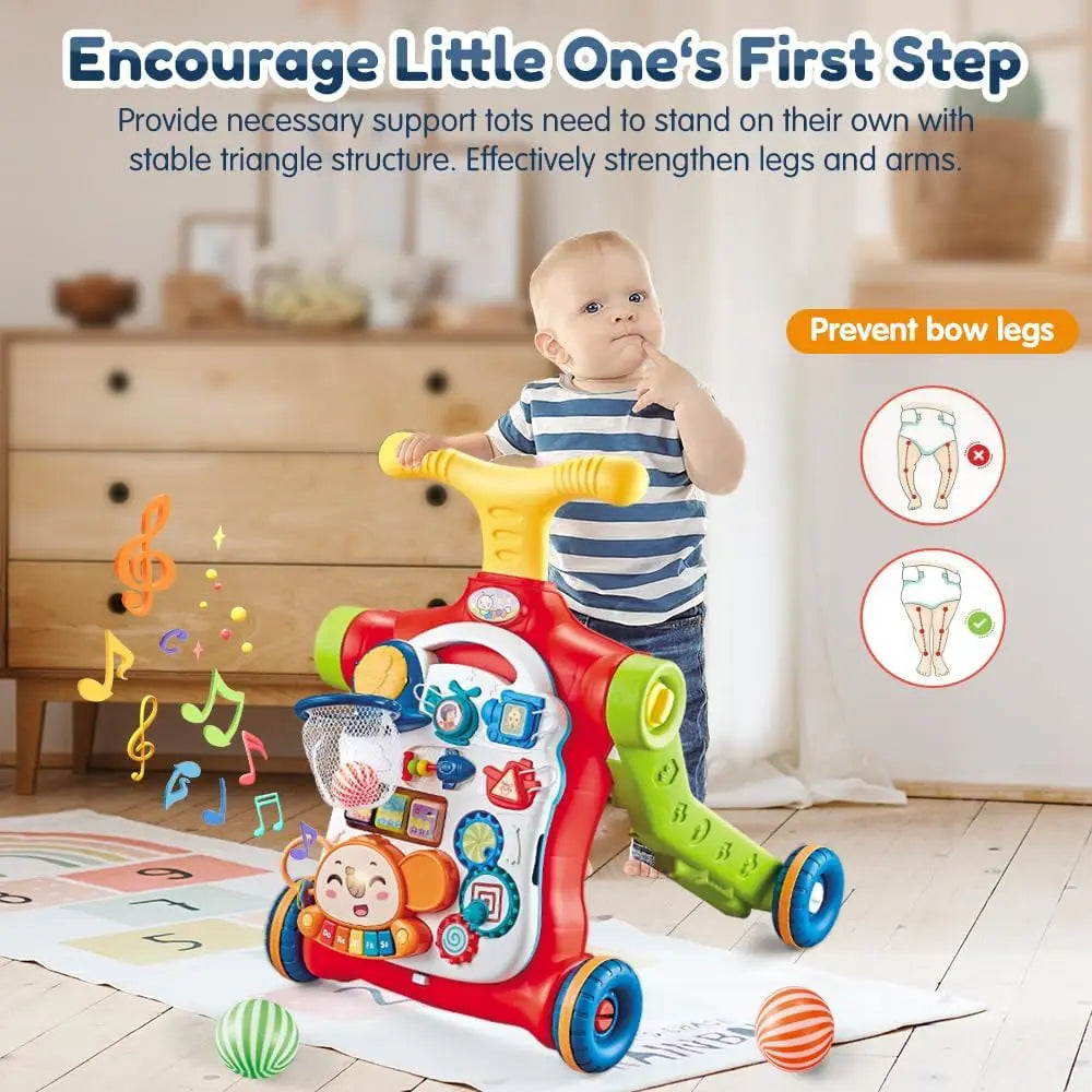 VATOS Baby Walker 5 in 1 Sit-to-Stand Learning Scooter - The Kings Lots