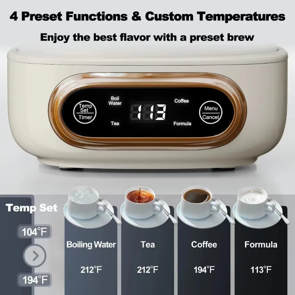 Electric Tea Kettle with 11 Temperature Control and 4 Presets
