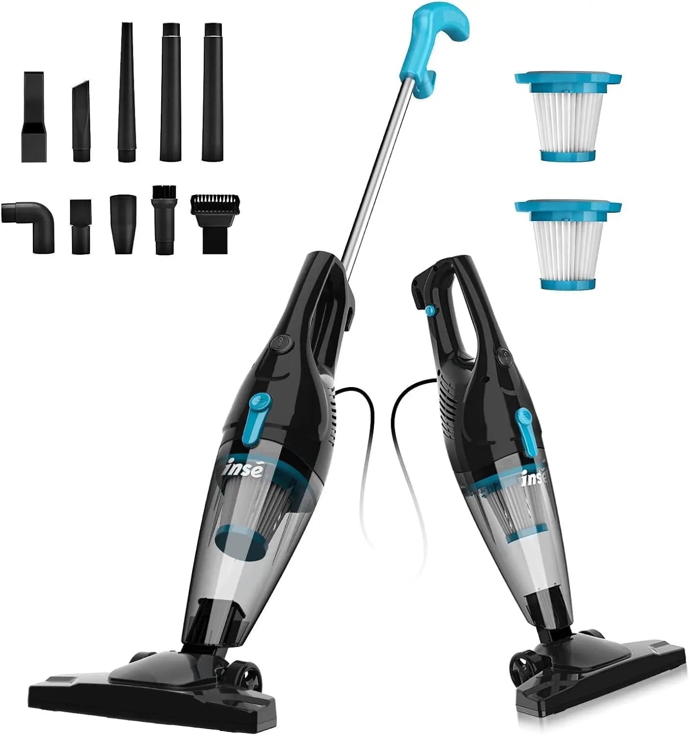 INSE R3S Corded Vacuum Cleaner 16Kpa 6M Long Cord Handheld - The Kings Lots