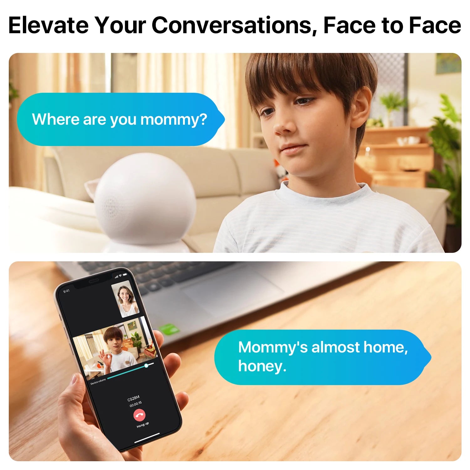 ZOSI 360° Smart Home Security Camera PTZ Auto Tracking Baby Monitor AI Panoramic HD Night Vision Indoor WiFi Surveillance Camera - The Kings Lots