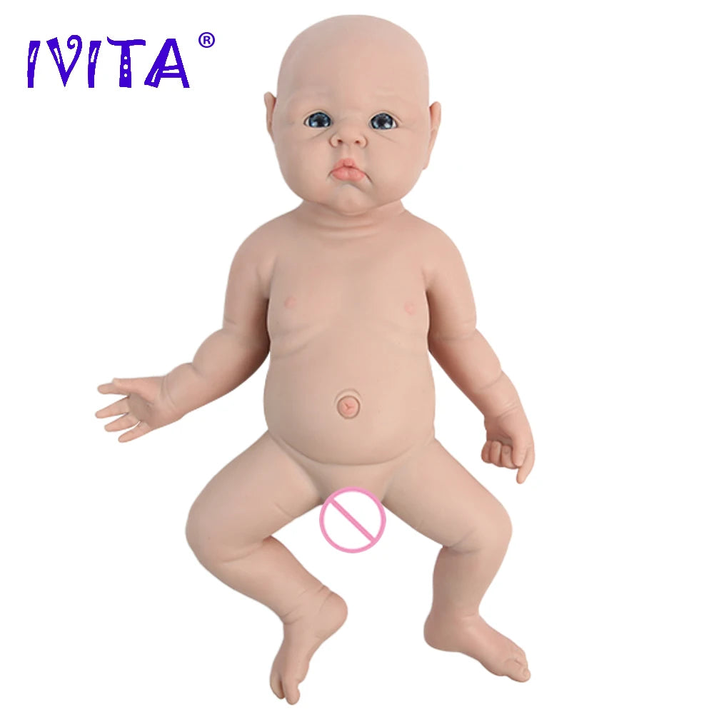 IVITA WG1525 47cm 3.29kg 100% Silicone Reborn Baby Doll - The Kings Lots