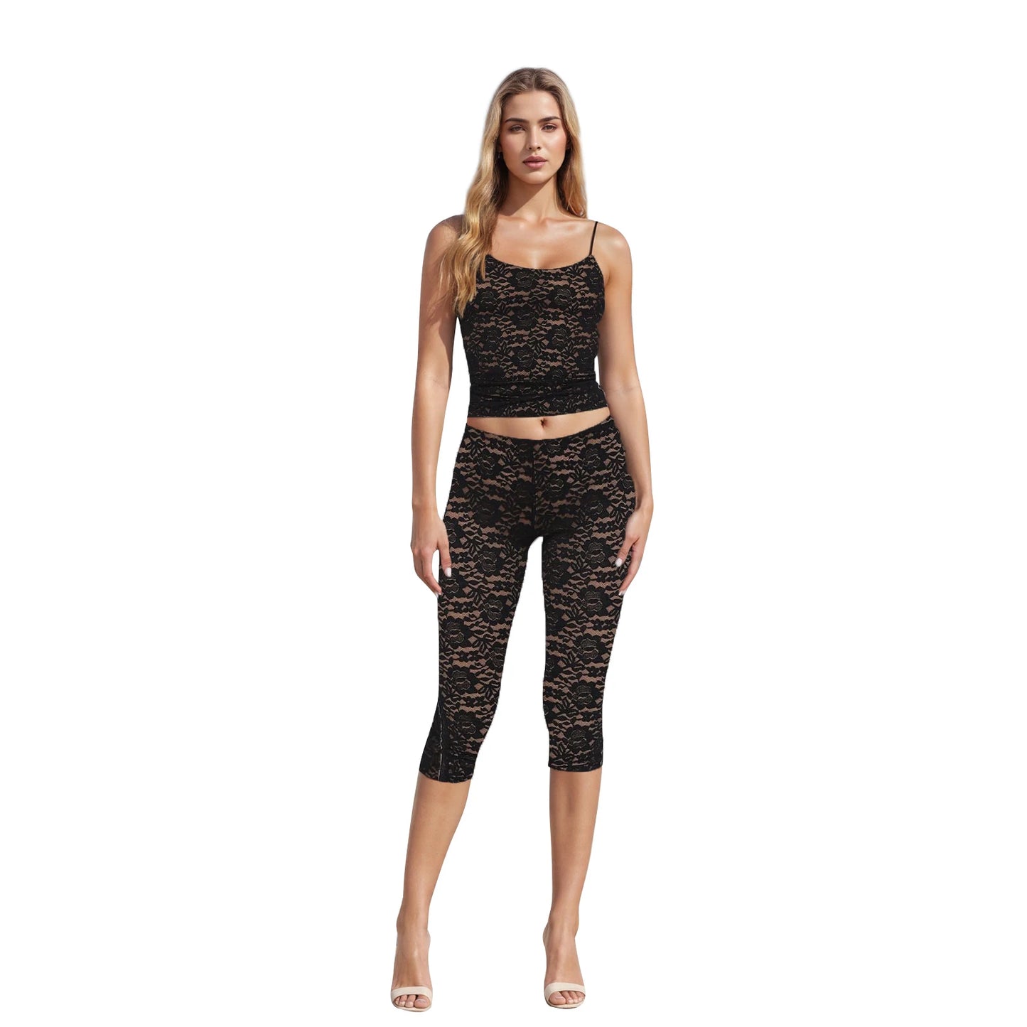 Women’s Elegant Black Off-Shoulder Blouse and Pants Set