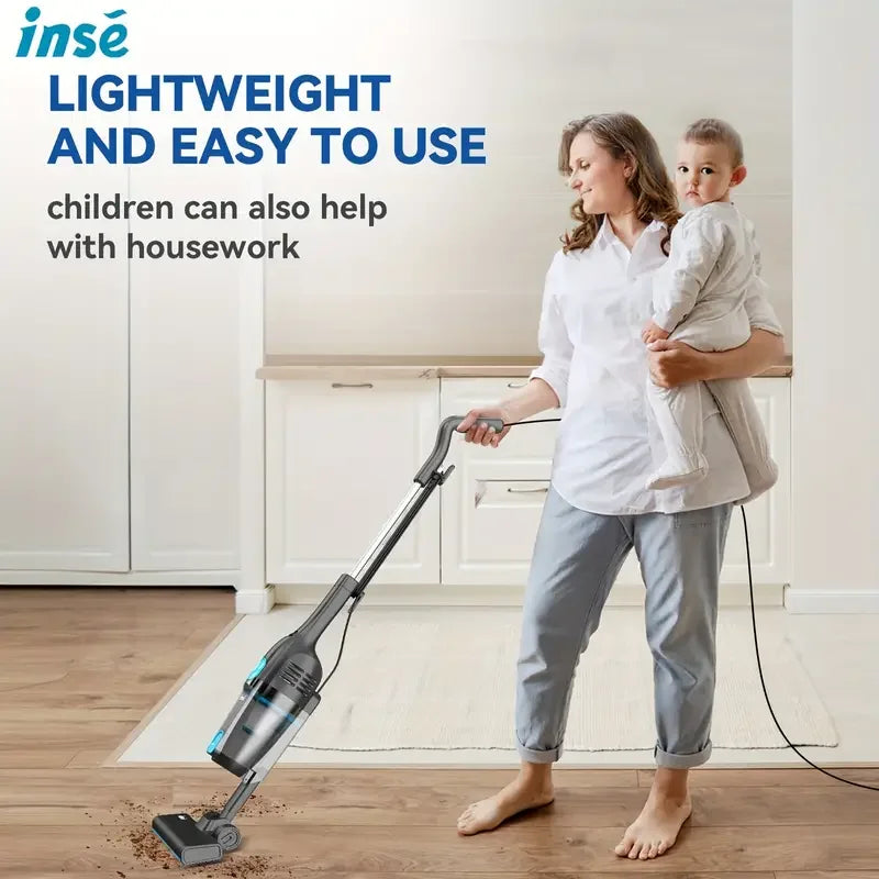 INSE R6 Corded Ultra-Lightweight Bagless Vacuum 15KPa Suction - The Kings Lots