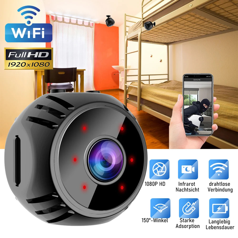 Mini Camera WiFi HD 1080P IP Night Vision Audio Video Camcorder - The Kings Lots