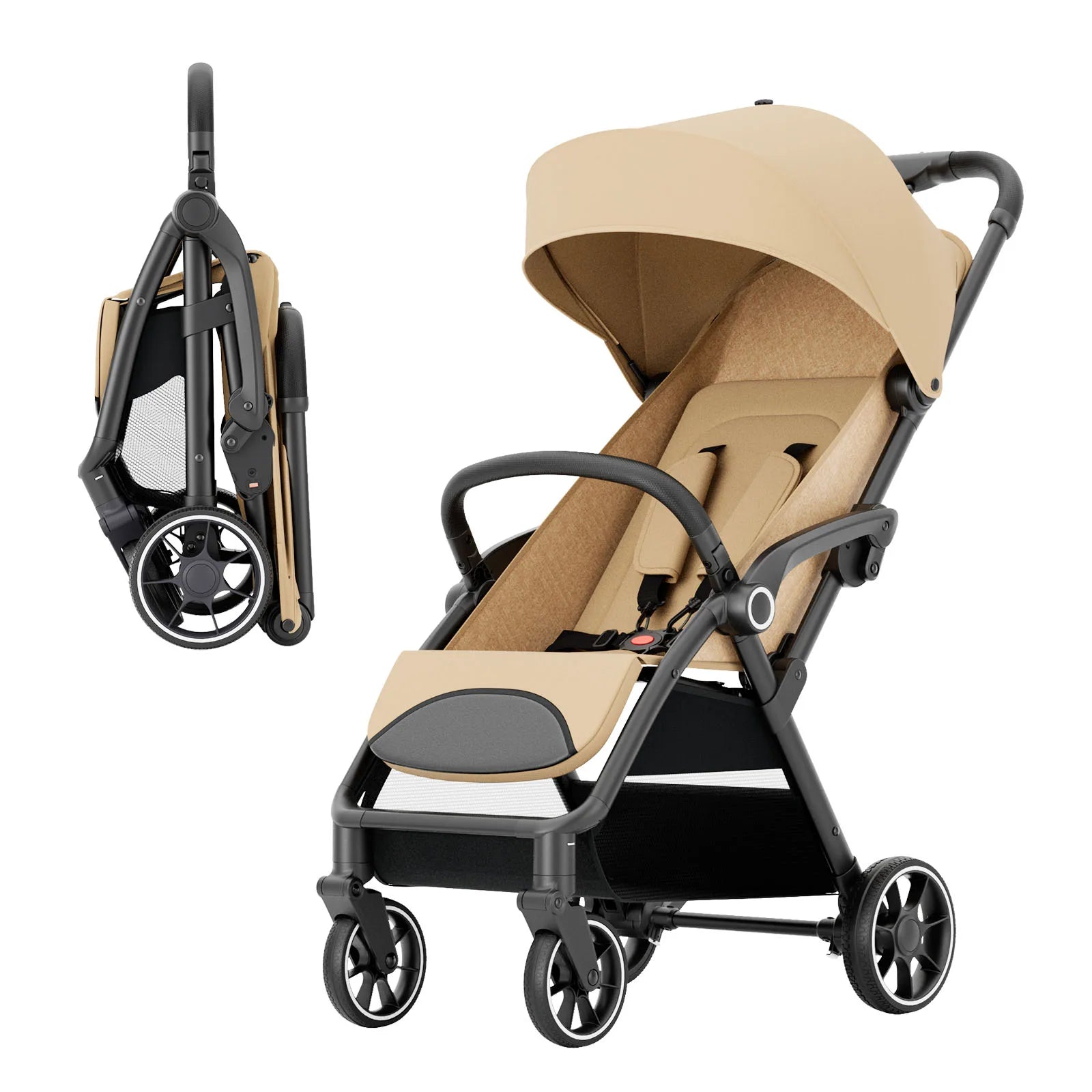 High View Portable Baby Stroller Compact Lightweight Travel Stroller for Babies & Toddlers With 360°Swivel Seat - The Kings Lots