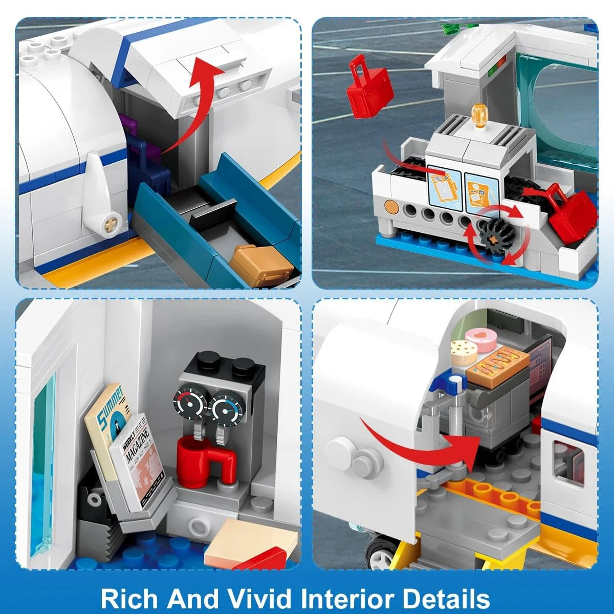 HOGOKIDS Airplane Building Set with LED for Kids Age 6+ - The Kings Lots