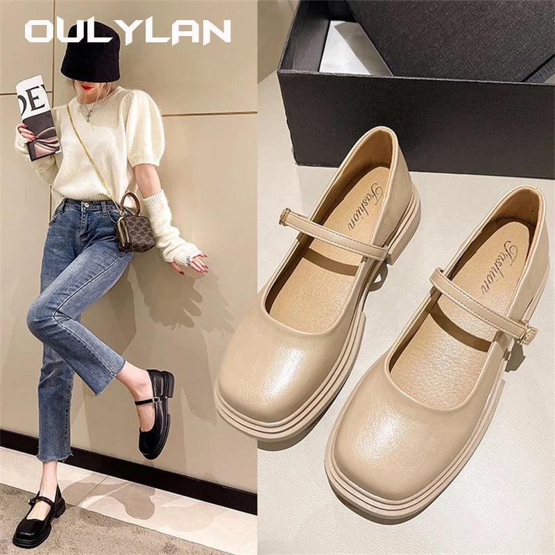 Oulylan Soft Soles Women Shoe Comfortable Leather Shoes 2024 - The Kings Lots
