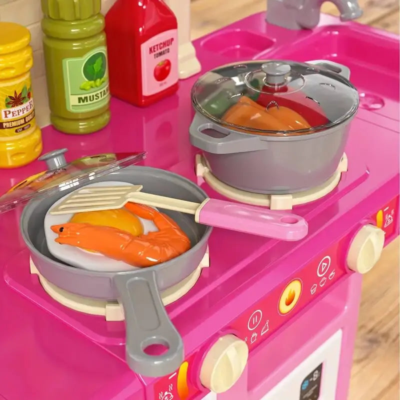 Play Kitchen Girls Toy Pretend Food Kitchen Toys for Kids - The Kings Lots