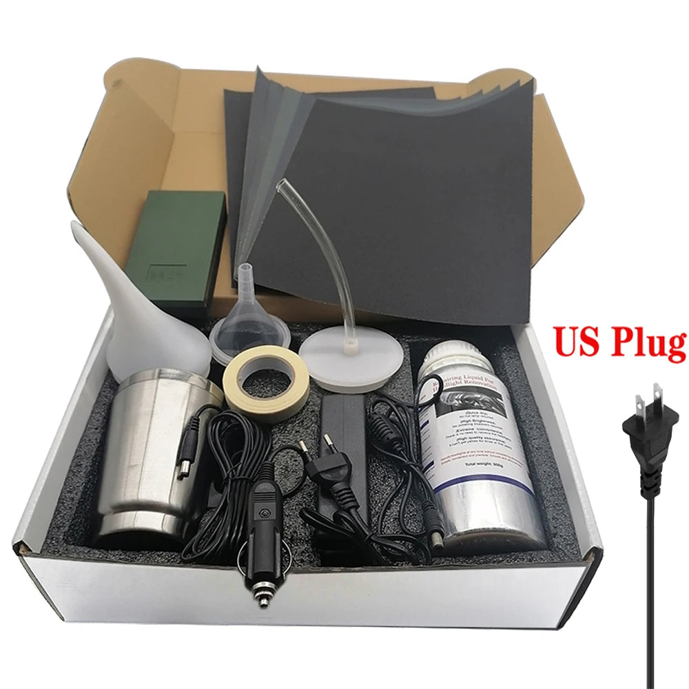 Car Headlight Polishing Kit 800ML Restoration Liquid Tool - The Kings Lots