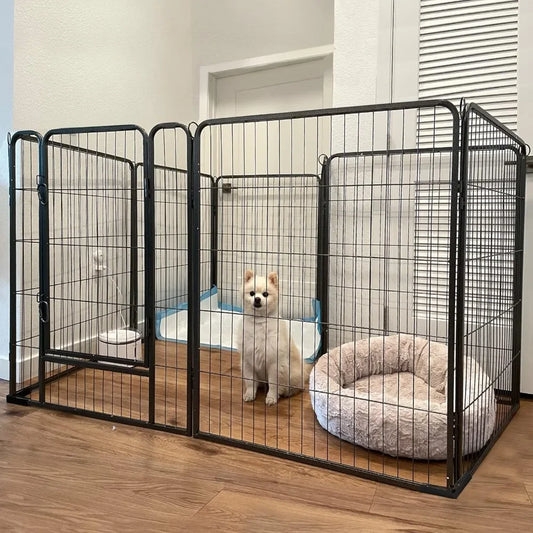 Dog Playpen Indoor & Outdoor Foldable Pet Exercise Fence Pen
