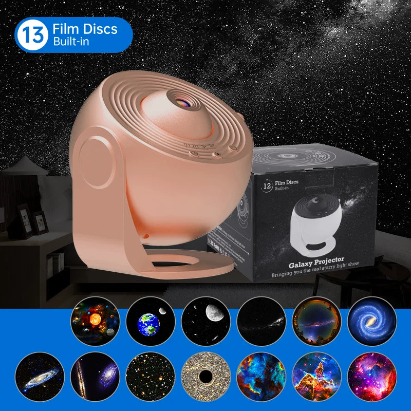 Night Light Galaxy Projector Rotate Planetarium Lamp For Gifts - The Kings Lots