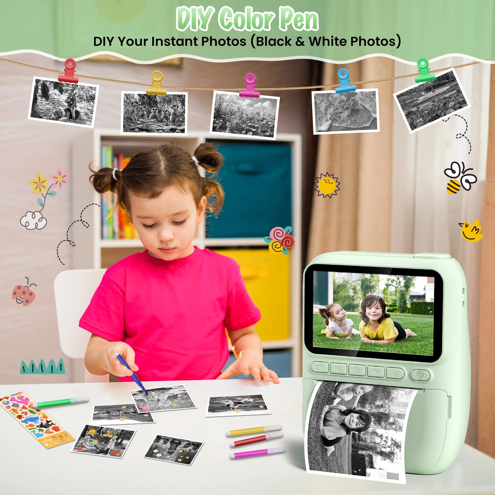 Gofunly Kids Instant Print Camera 3.0 Mini Digital Camera - The Kings Lots