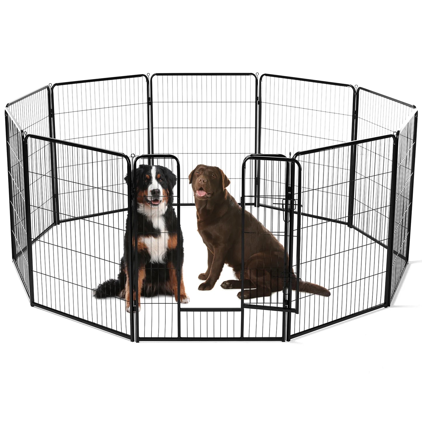 JHK 8 Panel Dog Playpen Indoor Pet Fence for Outdoor Use