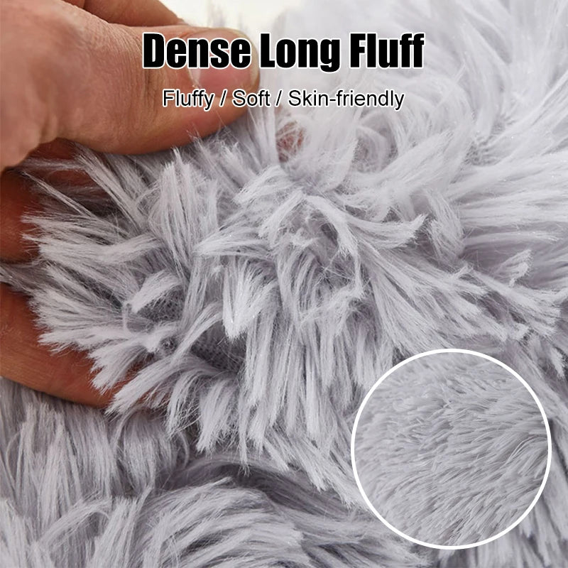 40-100cm Fluffy Pets Dogs Beds Large Round Dog Bed Winter