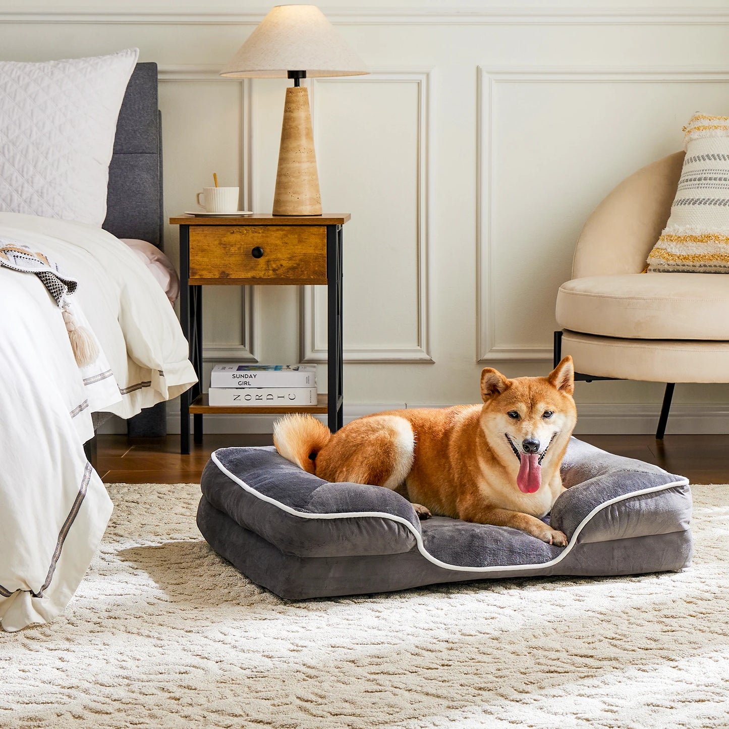 JHK Orthopedic Dog Bed Memory Foam for Small Dogs & Cats