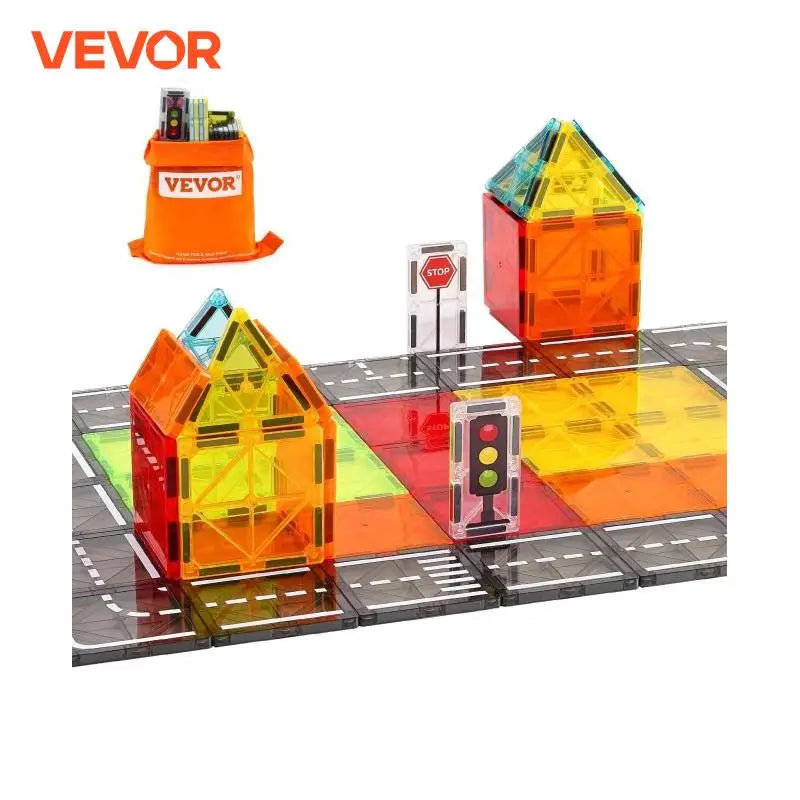 VEVOR 56 PCS Magnetic Tiles Magnet Building Blocks Set - The Kings Lots
