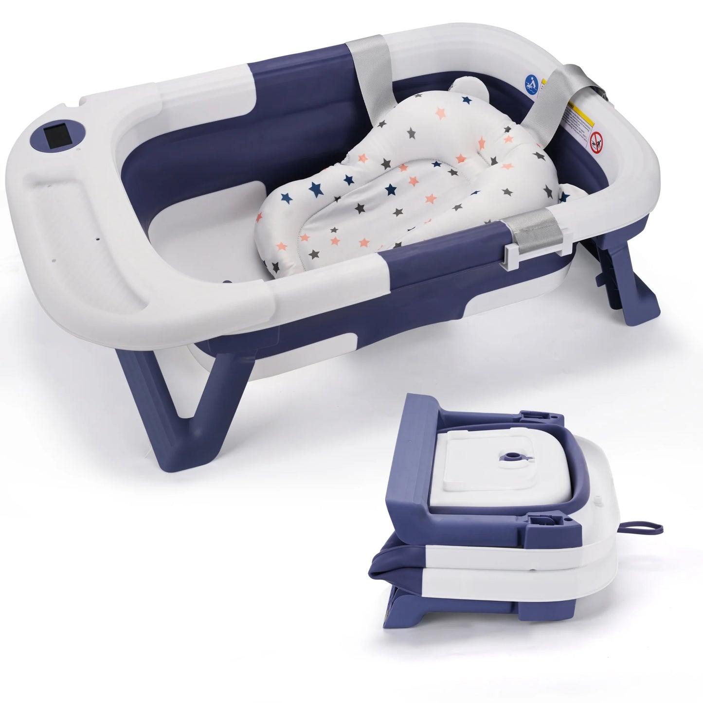 Baby Bathtub with Soft Cushion & Thermometer for 0-36 Months - The Kings Lots