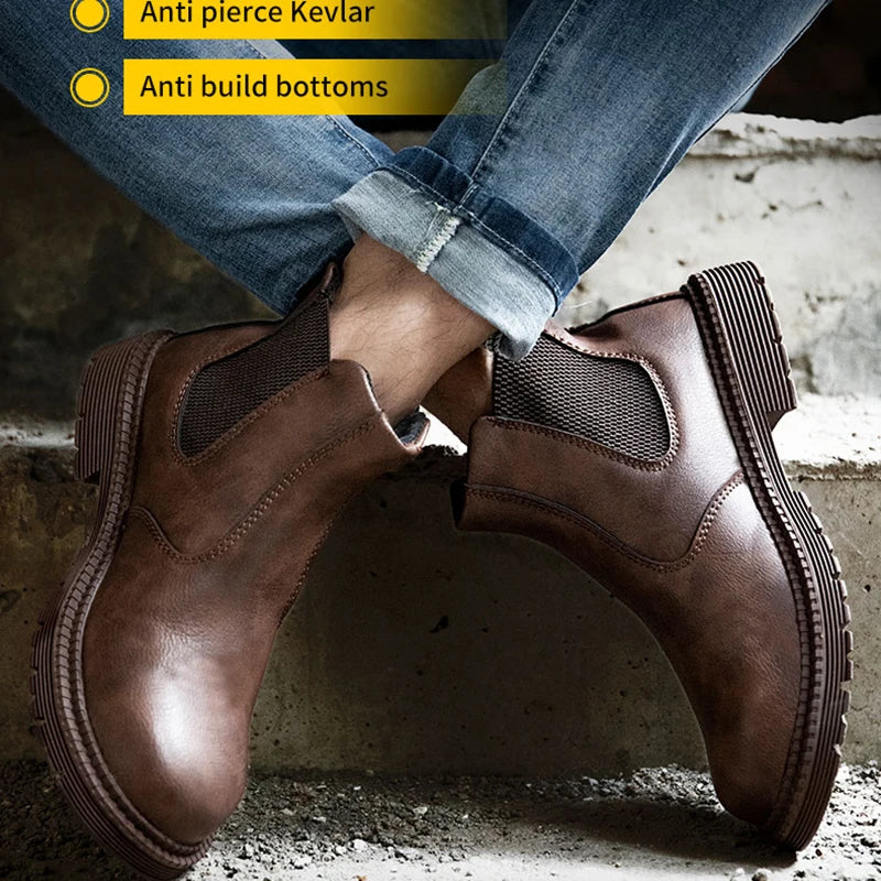 Safety Shoes Men's Work Steel Toe Caps Boots Indestructible - The Kings Lots