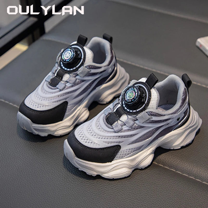 Fashion Kids Skate Shoes Spring Autumn Leather Sneakers - The Kings Lots