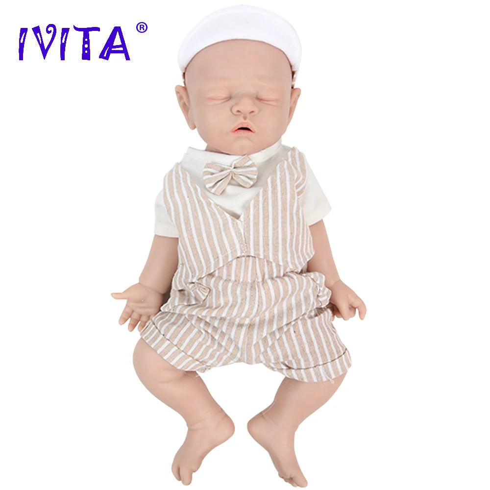 IVITA WB1528 43cm Silicone Reborn Baby Doll Male Gift - The Kings Lots