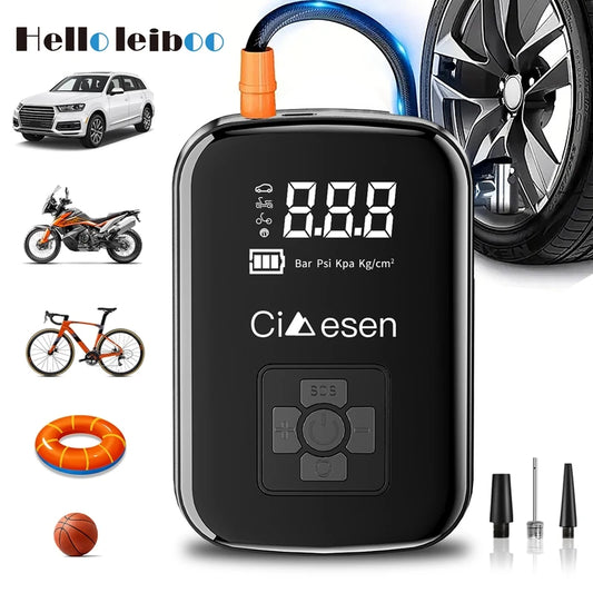1pc Car Wireless Air Pump 150PSI Portable Tire Inflator - The Kings Lots