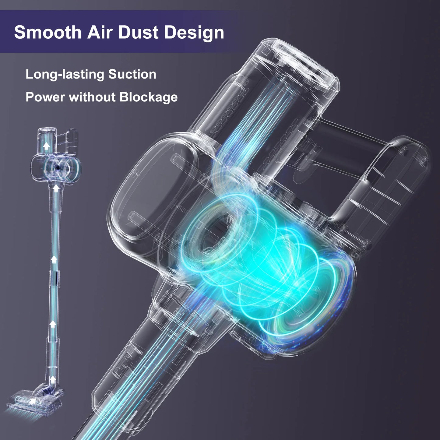 30Kpa Cordless Vacuum Cleaner Lubluelu L7 Lightweight Touch Screen - The Kings Lots