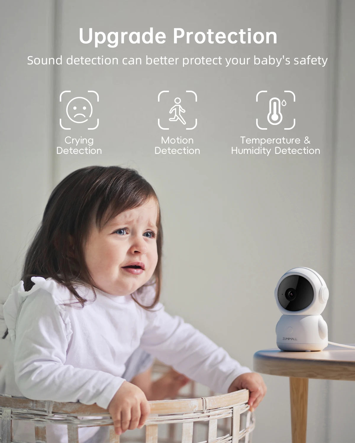 ZUMIMALL Wired Security Camera, 5G/2.4G WiFi Baby Monitor - The Kings Lots
