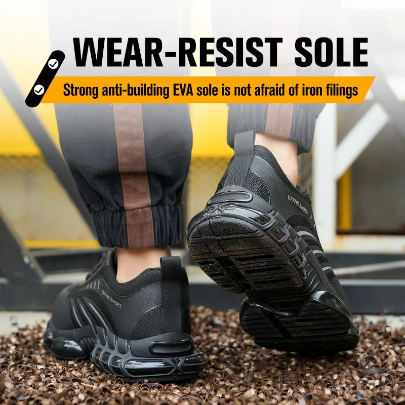 Breathable, lightweight and comfortable anti-smash and anti-puncture safety shoes - The Kings Lots