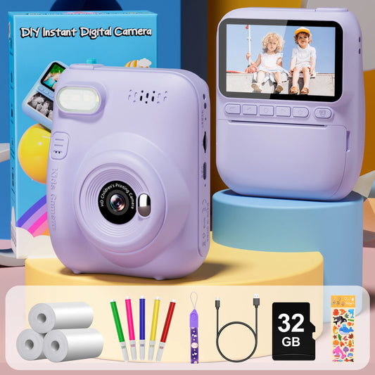 Gofunly Kids Instant Print Camera 3.0 Mini Digital Camera - The Kings Lots
