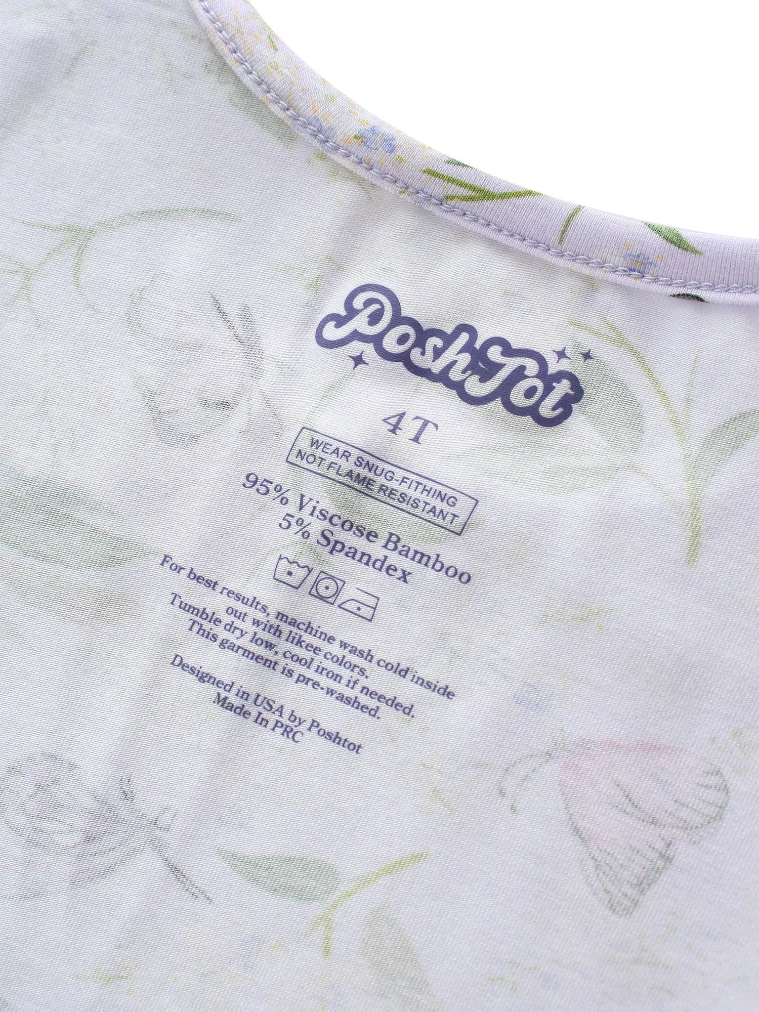 POSHTOT Purple butterfly Bamboo fiber Super cozy bamboo Girls' Floral Print Princess Dress, - The Kings Lots