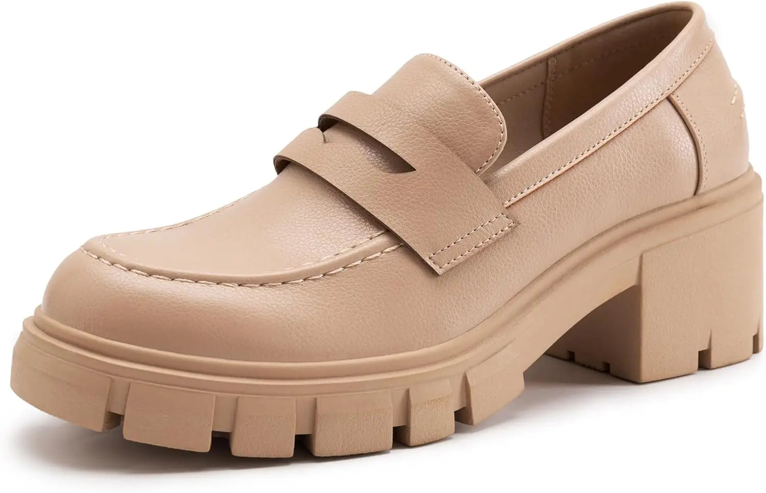 Women's Platform Chunky Loafers Comfortable Slip on Lug Sole - The Kings Lots