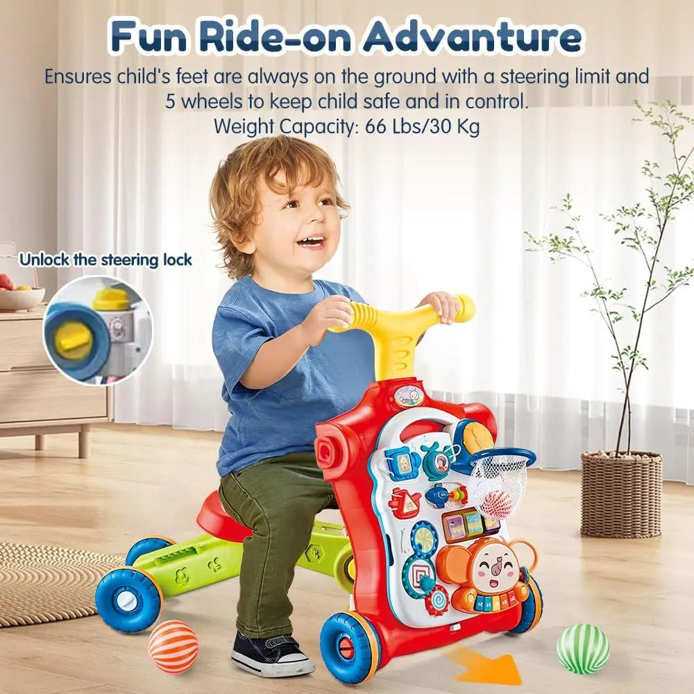 VATOS Baby Walker 5 in 1 Sit-to-Stand Learning Scooter - The Kings Lots