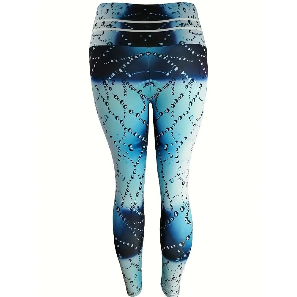 Women's Fashion Allover Print Skinny Leggings High Waist Stretchy